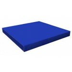 Мат гимнастический 100х100х8см (серо-синий) материал-тент